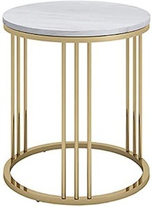 Modern Style 3-Tier White Marble Coffee Side <b>Table</b> Newest Design Metal Brass Square Pipe Stand <b>Nesting</b> Stone Gold Home Furniture - Product Image 4