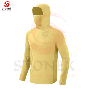 Sudadera con capucha de pesca de rendimiento de manga larga ligera de ropa de gran oferta Sudadera con capucha de bambú personalizada para hombres - Product Image 4