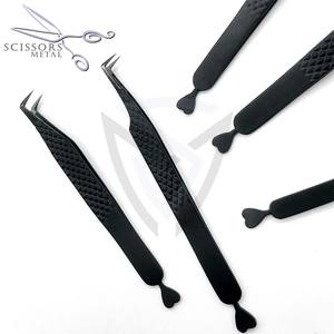 Pinces à cils en acier inoxydable de qualité supérieure, pointues, avec revêtement coloré, pour extensions, durables, solides, à prise fine, OEM accepté - Product Image 4