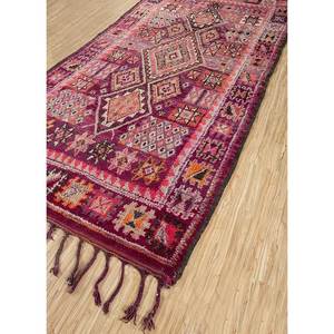 Tapis en laine noués à la main Nuray grande surface, motif géométrique rose et violet pour la décoration de la maison et du salon - Pae-4560 Taille 9x12 - Product Image 2