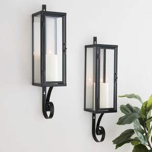 Stylish Metal Wall Hanging Candle Holder Enhancing Warm <b>Inviting</b> Ambiance In Home Living Spaces - Product Image 4