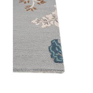 Tapis en laine classique bleu Hacienda à motifs floraux, grand format, tufté à la main, pour salon, couloir, rectangulaire, 10 mm Tnc-104 - Product Image 4