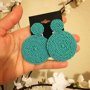 Pendientes de cuentas de colores amarillo y blanco con diseño de cara sonriente y flores, estilo bohemio, para mujeres y niñas, joyería colgante para vacaciones de verano - Product Image 6