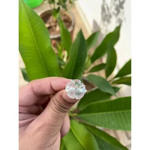 Blue Topaz Diamond Flower <b>Ring</b> <b>925</b> Sterling <b>Silver</b> Handmade Floral Gemstone <b>Ring</b> Wholesale Jewelry Supplier - Product Image 1