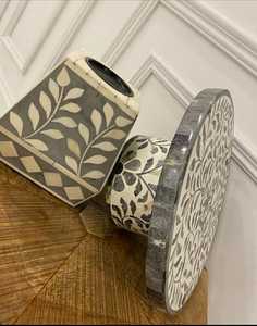 Soporte para Pastel Hecho a Mano con Incrustaciones de Hueso y Resina, Múltiples Colores, para Decoración de Bodas, Fiestas y Eventos, Diseño Elegante, Exportaciones de Emporio de Artesanías - Product Image 5