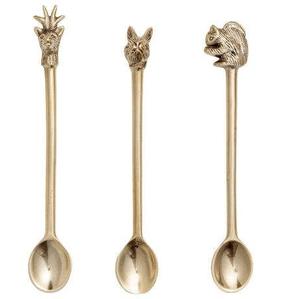 Cuillère florale en laiton doré de luxe avec une élégante poignée en forme de fleur artisanale pour une décoration de table haut de gamme, pour servir et offrir en cadeau - Product Image 2