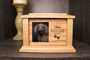 Wood <b>Pet</b> Urn <b>for</b> <b>Ashes</b> Dog Cat <b>Box</b> Personalized Cremation Casket Engraved Small Medium Large - Product Image 4