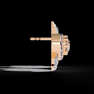 Charming Handmade Women's <b>Earrings</b> 14KT White <b>Gold</b> Plated with round Brilliant Cut Moissanite Diamond Elegant & Fancy Look - Product Image 3