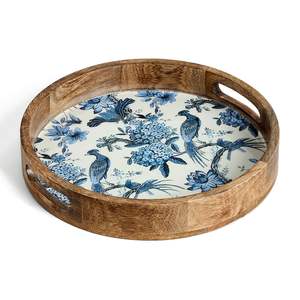 Cuenco de forma redonda de esmalte impreso de madera con Mango Premium, cuenco para servir, diseño único, cuenco indio clásico para el hogar, hotel y fiesta - Product Image 6