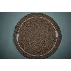 Napperons en jute brodés de 35 cm de diamètre pour la maison et l'hôtellerie, importés d'Inde – Vente en gros - Product Image 3