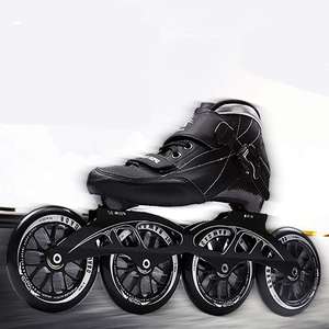 Patins à roulettes de vitesse professionnels pour l'extérieur avec roues de 110 mm, botte en polypropylène, patins de course haute performance pour hommes et femmes - Product Image 4