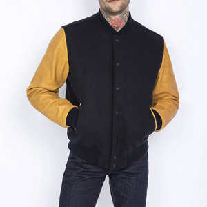Chaqueta de Hombre, Casual, Cortavientos, Ligera, con Cierre, Cuello Alto, Estilo Universitario, Bomber - Product Image 3