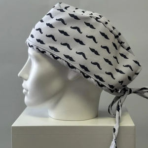 Venta al por mayor a granel impreso Doctor Scrub Cap algodón Hospital Dental Lab Headwear quirúrgico sombrero suministros médicos al por mayor Scrub Caps - Product Image 3