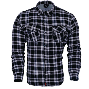 2025 Custom Men Aramid Reinforced Motorcycle <b>Flannel</b> Shirt Safety Motorbike <b>Jacket</b> with Plaid Design, CE Armored Protection - Product Image 1