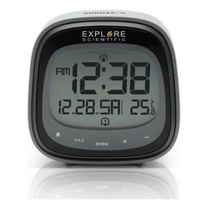 Reloj de Mesa Inteligente Explore Scientific RDC3006, Multifunción, Radiocontrolado, con Alarma, Negro y Gris - Product Image 2