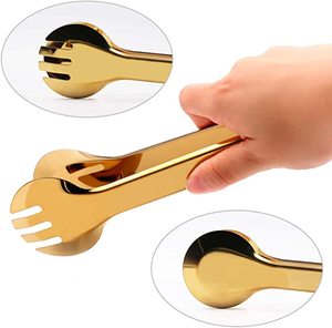 Golden Color Food Serves <b>Tong</b> With Easy to Store Restaurant/Hotel Purpose Luxurious & Premium Home and Kitchen Accessories - Product Image 2