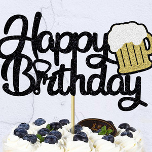 Adorno para Pastel con Temática de Cerveza JUXINDA - Decoración para Fiesta de Cumpleaños con Temática de Cerveza - Product Image 3