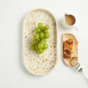 Bandeja redonda hecha a mano para servir té de madreperla DE LA India, buen precio, venta al por mayor, accesorios de decoración para el hogar de HF CRAFTS - Product Image 2