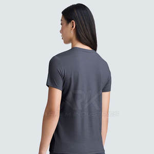 T-shirt pour femme avec logo personnalisé en gros, t-shirt pour femme au meilleur prix, t-shirt pour femme en coton, coupe ajustée, manches courtes - Product Image 4