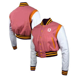 Veste de baseball universitaire pour l'automne-hiver 2025, manches longues régulières, laine/cachemire, séchage rapide, rembourrage en coton de haute qualité - Product Image 1
