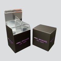 Boîte-cadeau d'emballage de lumière LED personnalisable avec le logo Inserts en carton ivoire et conception de la boîte à plis Type de doublure en éponge de stratification mate