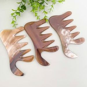 HOPE NATURAL CUSTOMIZED HANDMADE HORN <b>COMB</b> with Fine and Wide Teeth Handmade Buffalo Horn <b>Comb</b> for Hair Styling - Product Image 5