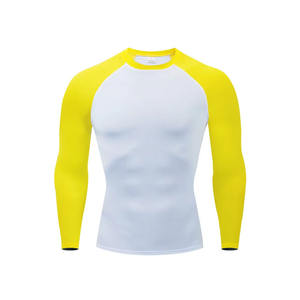 Hip Hop manga larga personalizado completo sublimado Rash Guard camisas de compresión para hombre personalizado de secado rápido gimnasio y Bjj Rash Guard - Product Image 1