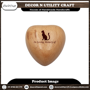 Urnas de cremación cilíndricas de palisandro hechas a mano, caja de madera personalizada con grabado, venta al por mayor, temática animal para mascotas, para mesa y hogar - Product Image 2