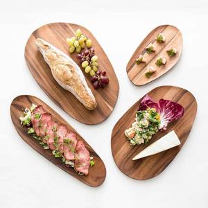 Homeware set wooden dinner <b>plate</b> wood <b>side</b> <b>plates</b> best choice dishware sets hardwood dishes for steak - Product Image 4