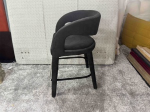 Silla de Bar Moderna Nicola con Respaldo Abierto, Tapizada en Tela, Taburete de Bar Ajustable para Interiores y Exteriores, Hogar, Restaurante, Comedor - Product Image 5