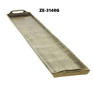 Bandeja de Metal Hecha a Mano de Tendencia Mundial para Exportación, Bandeja de Metal Premium Hecha a Mano con Acabado Dorado Brillante y Seguro - Product Image 3