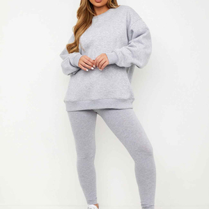 Sudadera informal holgada para mujer, jersey con forro polar de manga larga, ropa de abrigo cálida de invierno de color sólido - Product Image 1