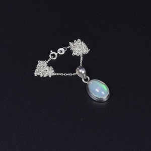 Opale de feu pierre précieuse pendentif fait main en argent Sterling 925 cadeau de mariage parfait pour l'amour avec 925 timbre pendentif bijoux - Product Image 4