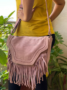 กระเป๋าถือหนังนิ่มหนังนิ่มแท้สำหรับผู้หญิงกระเป๋ามีขอบใบใหญ่ออกแบบได้ตามที่ต้องการ - Product Image 3