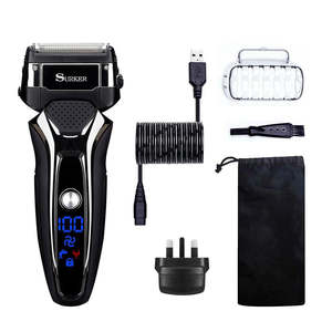 Rasoir électrique sans fil pour homme, fonction humide/sèche, écran LCD, chargement USB, tondeuse électrique pour le visage, fonctionnement allemand - Product Image 2