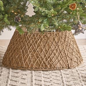 Christmas tree accessories natural seagrass collar top choice sea grass trees bottom skirt - Product Image 4