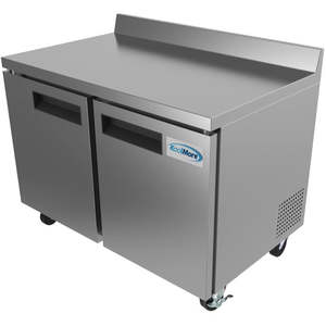 Refrigerador de Dos Puertas para Encimera de 48 Pulgadas, Protector Contra Salpicaduras de 3.5 Pulgadas, Capacidad de 11.9 Pies Cúbicos, RWT-2D-12C, Equipo de Cocina Comercial Ajustable - Product Image 1