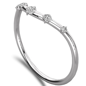 Bague de fiançailles avec diamants naturels, taille brillant rond, certifiée IGI, pour femme, bijoux d'anniversaire, prix de gros - Product Image 3