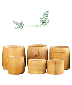 Tasses en bambou de haute qualité écologiques avec paille/tasses à café réutilisables en bambou prix bon marché d'Eco2go Vietnam - Product Image 4