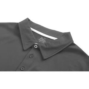 เสื้อโปโลเสื้อแจ็กเก็ตแบบมีซิปสีล้วนสำหรับผู้ชาย - Product Image 3