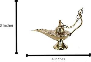 Lámpara de Latón Aladino, Decoración para el Hogar y Bodas, Lámpara Mágica de Aladino, Quemador de Incienso, Artesanía de Metal, Adorno para el Hogar, Lámpara de Aladino - Product Image 4