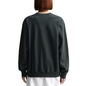 เสื้อสวมหัวแขนยาวแบบลำลองของผู้หญิงคอกลมมีกระเป๋า