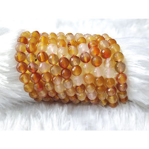 Cuentas Facetadas de Cornalina Naranja Vibrante Súper Elegantes, Piezas Decorativas de Piedras Preciosas, Hebras para la Elaboración de Joyería, Calidad Premium Grado AAA - Product Image 1