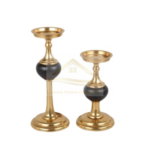 Bougeoir élégant en métal avec corne Trois en un Porte-bâton de cire et support Couleur marron Brillant Poli Home Lightning Supplies - Product Image 6