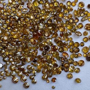 1mm 2mm 3mm Naturel Brun Champagne Jaune Fantaisie Diamants Rond Brillant Coupe Vrai Brun Couleur Précieux Montre Lâche Cadran - Product Image 5