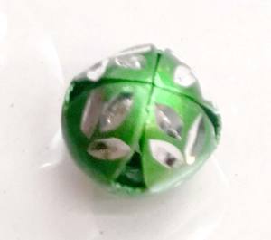 Clochettes en fer vertes de 12 mm, sculpture moderne avec motif de feuille découpée, pour la décoration chinoise et de Noël, technique peinte - Product Image 6