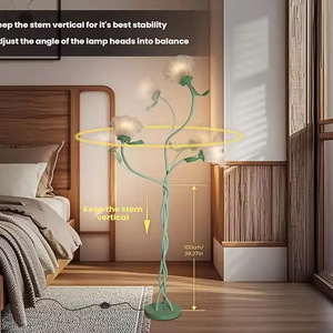 Tuyau à trois têtes + <span class=keywords><strong>abat</strong></span>-<span class=keywords><strong>jour</strong></span> acrylique + câble USB chambre lampadaire jardin forme différente fleur pastorale lampadaire lumière - Product Image 3