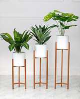 Moderno Soporte de Metal Dorado Nórdico para Plantas, Estante Ecológico para Jardín Interior, Exhibidor de Piso