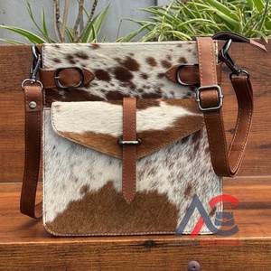 Bolso bandolera con cremallera de piel de vaca de alta calidad para mujer, bolso de hombro de cuero genuino de estilo lujoso en Stock - Product Image 1