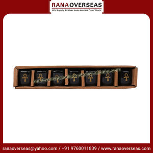 Venta al por mayor personalizada Cruz egipcia Ankh Mini carillón de cerámica contenedor de vela para rituales de meditación vigilia brujería Wiccan - Product Image 3